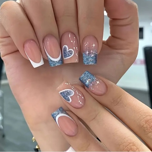 Other - Glittery Blue Nail Art Set
